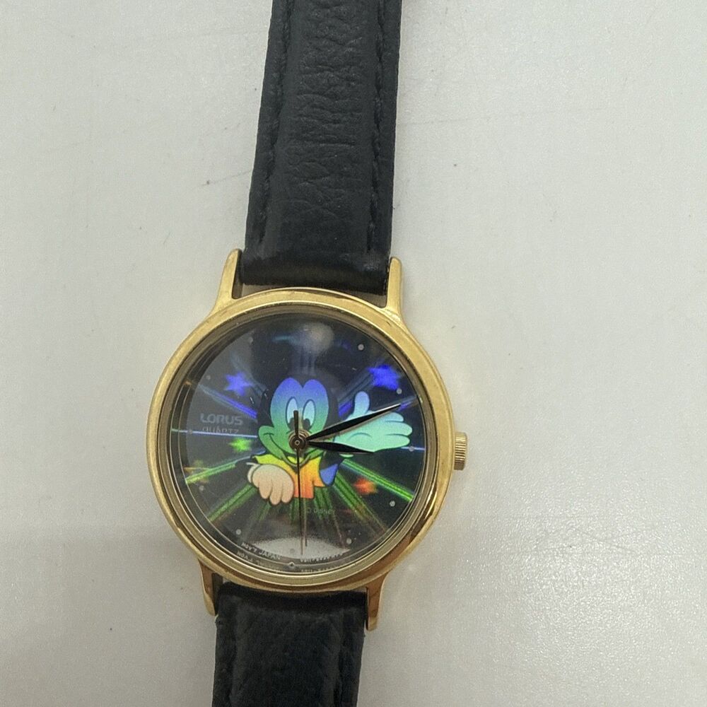 Lorus Mickey Mouse 3D Holographic Watch for Men and Women, Rare Disney Watch 90s